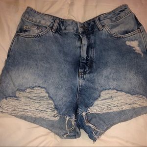 top shop denim shorts